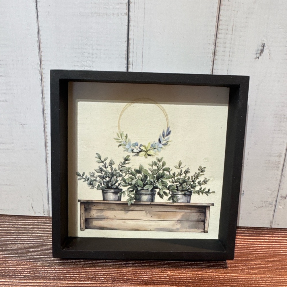 Farmhouse Greenery Shelf Sitter Rustic Decor - Picture 2 of 4